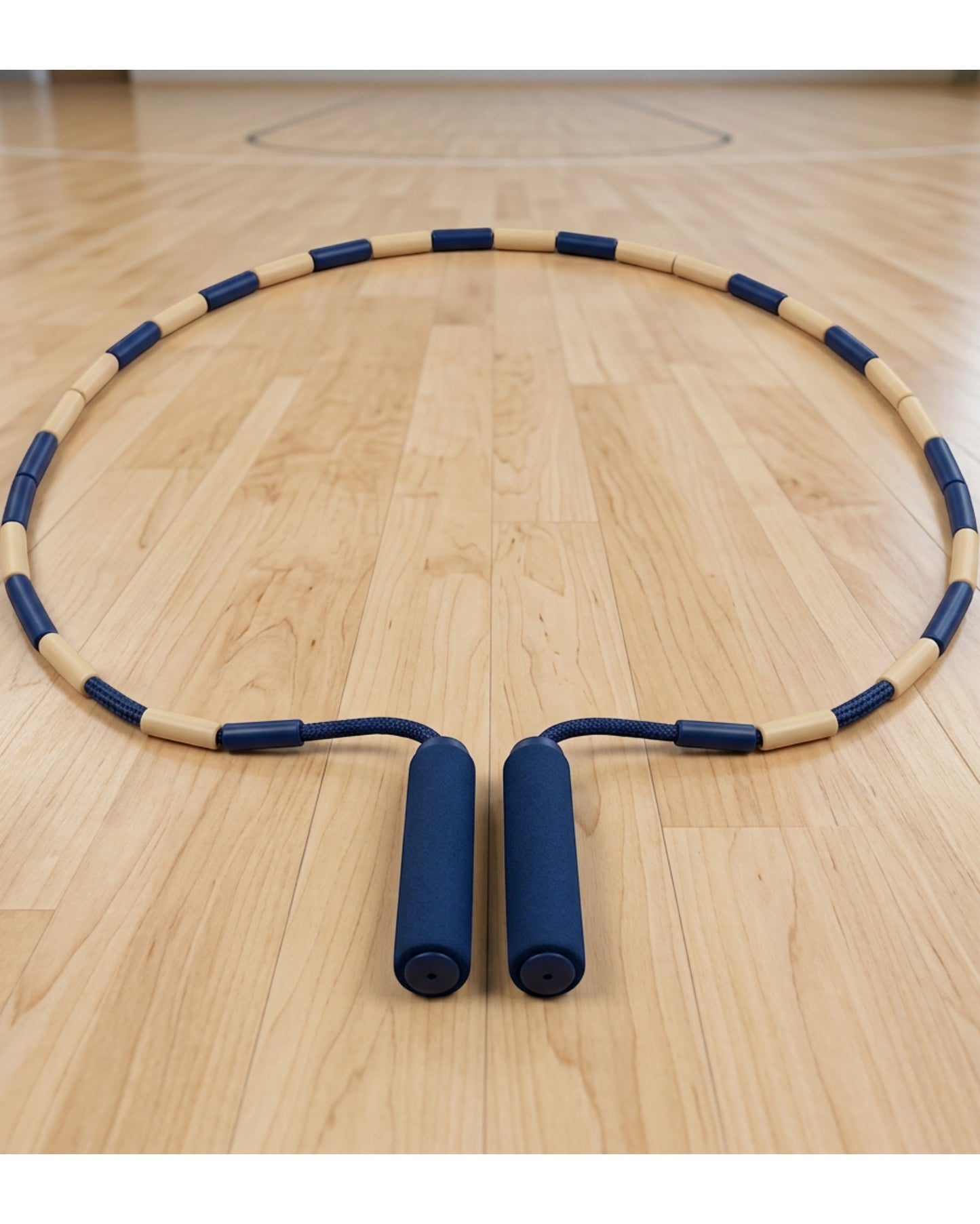 Kfxwd 52 Bead Segmented Jump Rope 2.8 m Navy Sand - Lifestyle view