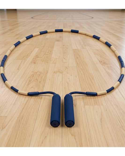 Kfxwd 52 Bead Segmented Jump Rope 2.8 m Navy Sand - Lifestyle view