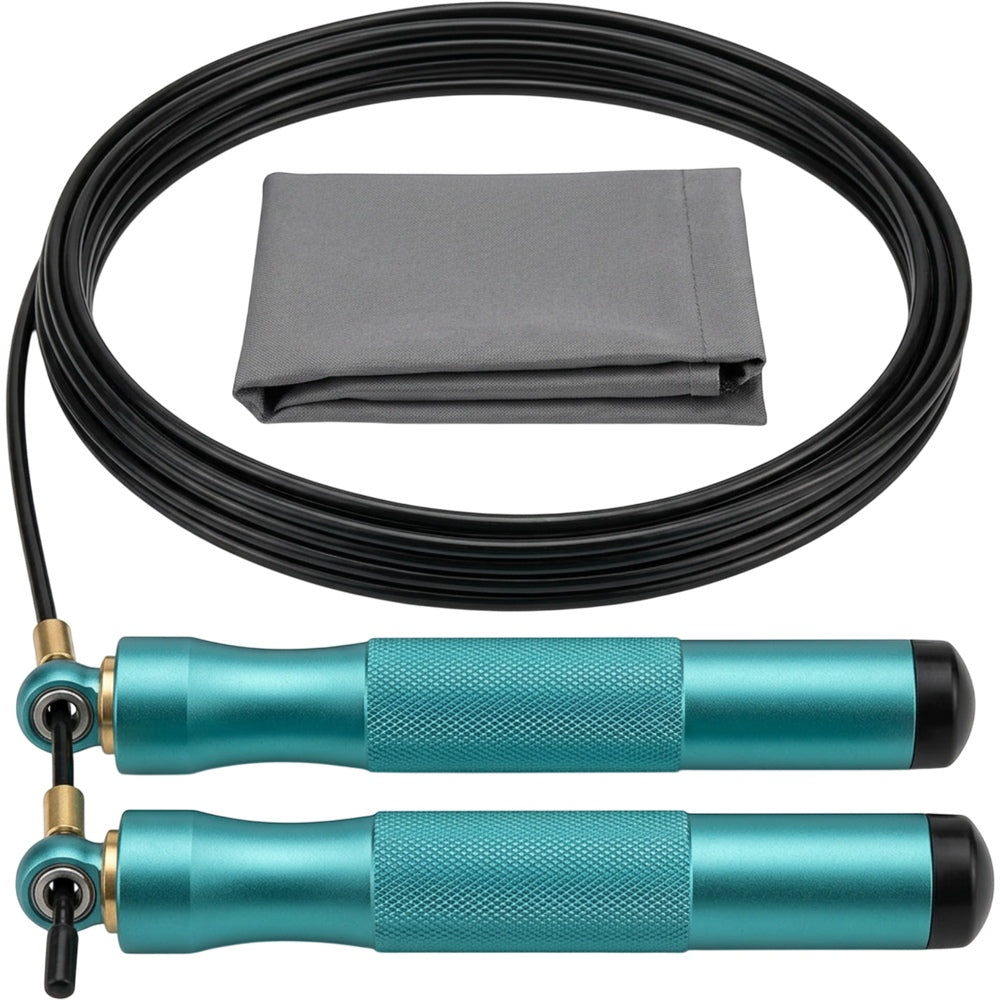 Kfxwd Dual Bearing Steel Cable Speed Jump Rope 3 m Teal - Product view