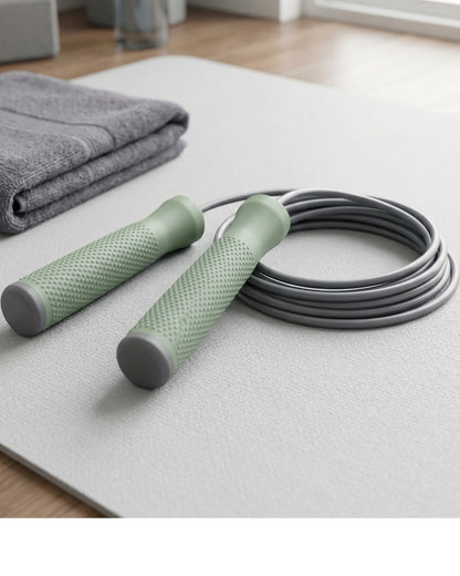 Kfxwd Silicone Grip Training Jump Rope Sage 9.5 ft