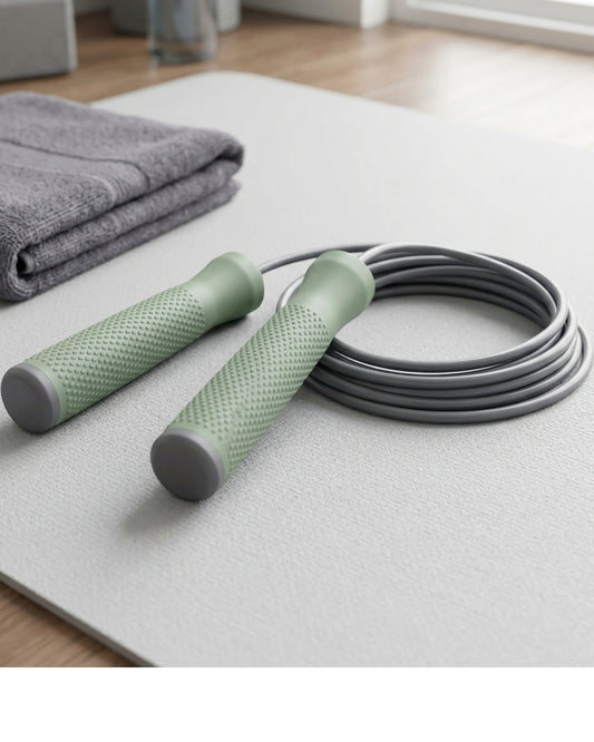 Kfxwd Silicone Grip Training Jump Rope Sage 9.5 ft